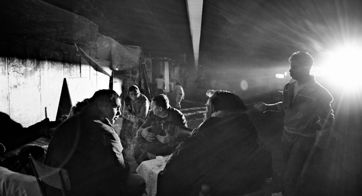 Rome, Italy.
Gypsies in a not authorized roma camp under the motorway.