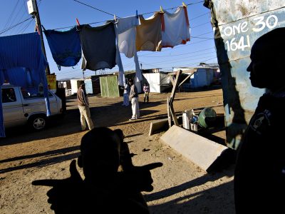 Langa, Cape Town black Township. 
In the dusty streets of Langa, the oldest township in Cape Town suburbs.